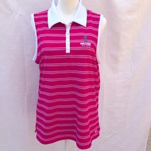 Under Armor Women’s Sleeveless Golf Shirt Size XL Pink color